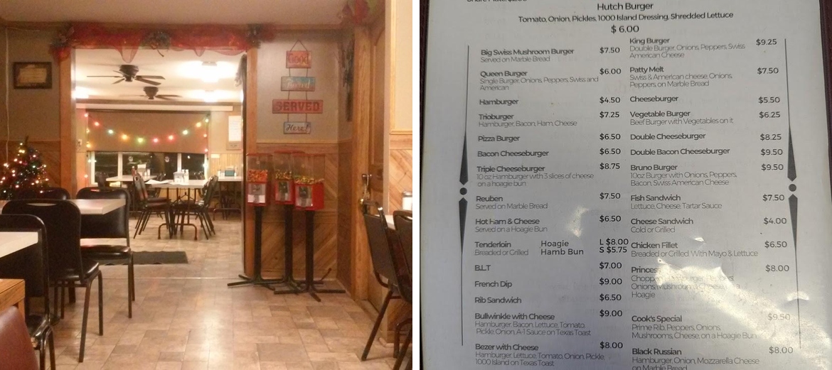 Hutch's Cafe Menu