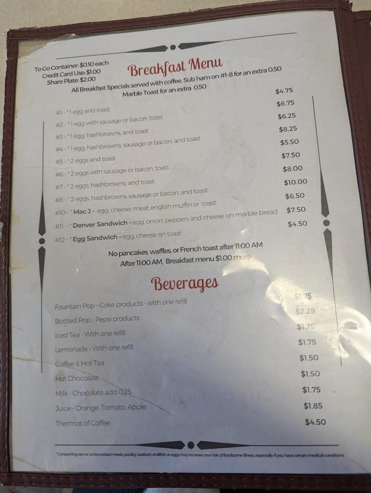 Hutch's Cafe Menu image 3